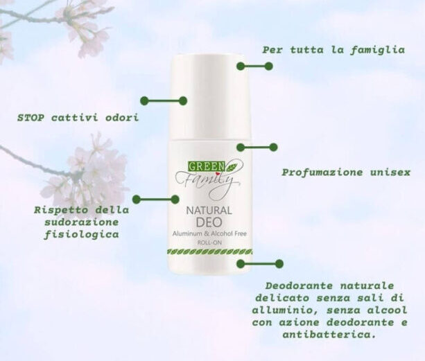 Natural DEO Deodorante naturale delicato 50 ml - green family